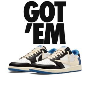 Travis Scott Jordan 1 fragment low size 4